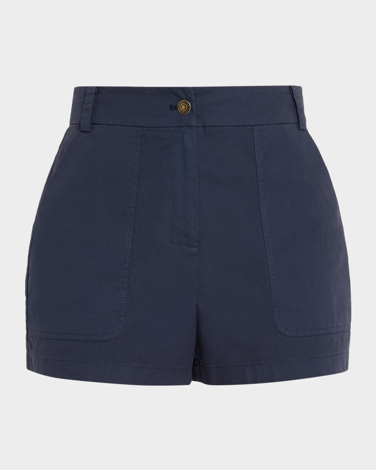 Hilary High-Rise Canvas Mini Shorts