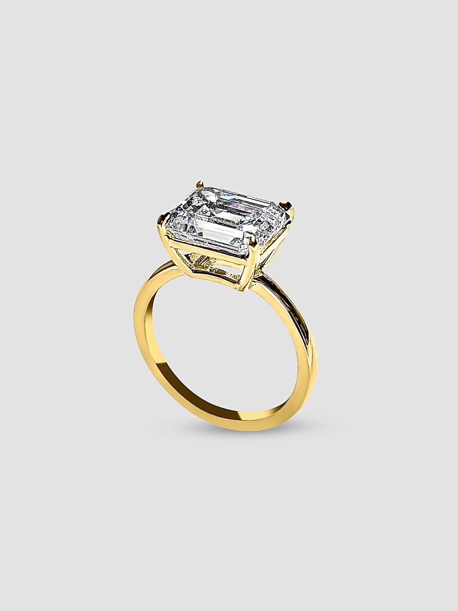 Women's 14K Yellow Gold & 5.00 TCW Cubic Zirconia Solitaire Ring - Yellow Gold - Size 8