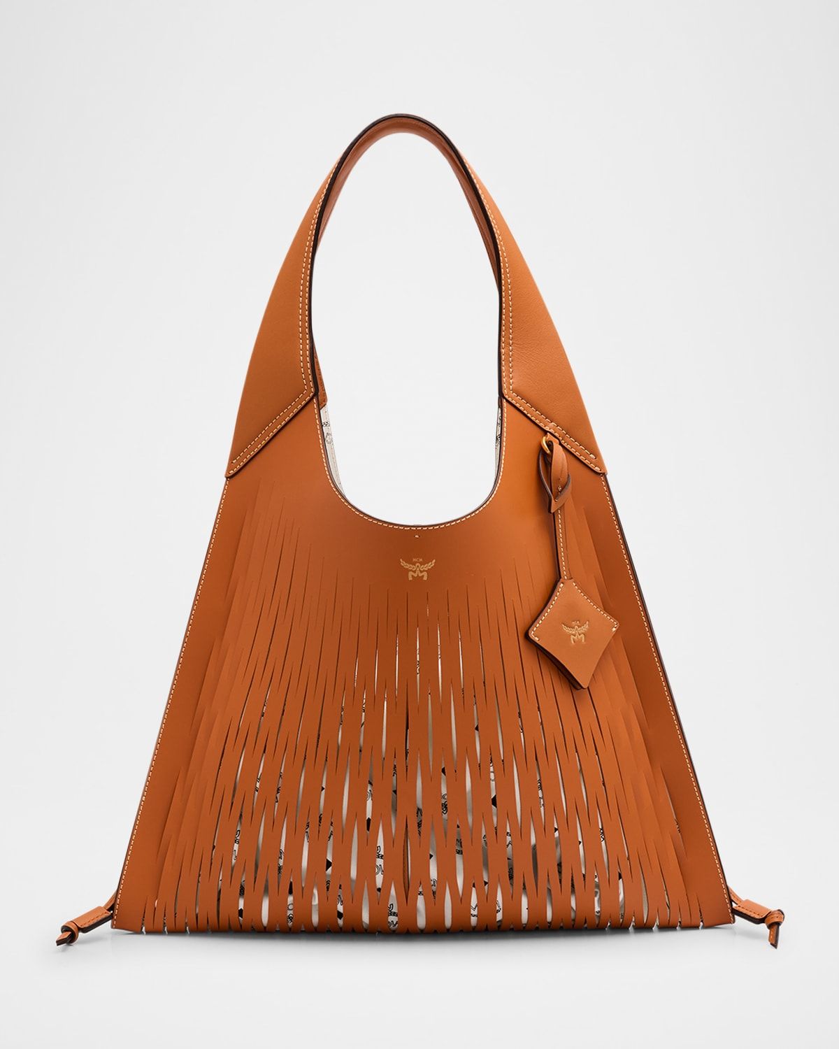 Aren XL Fishnet Leather Shopper Tote Bag