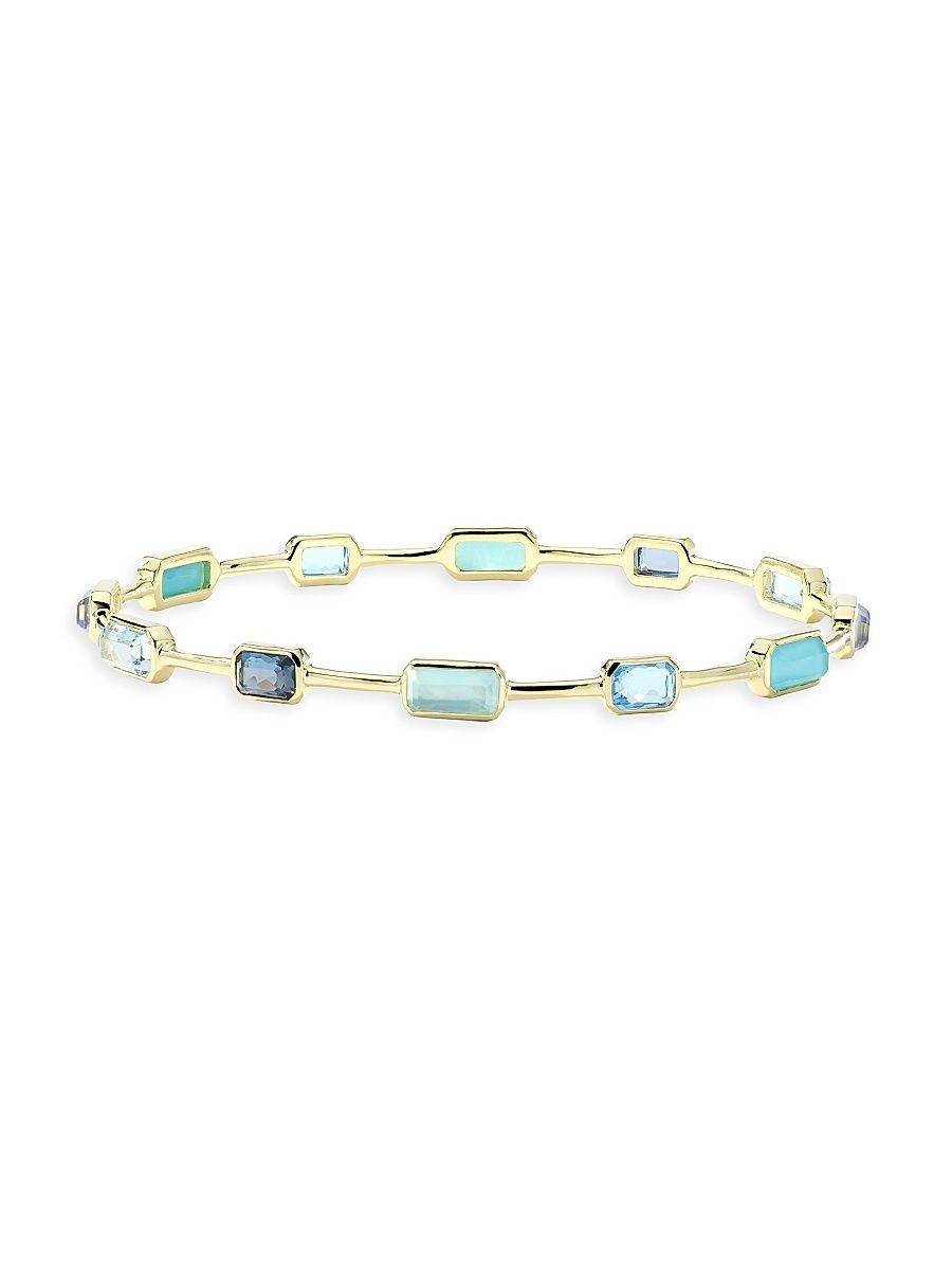 Women's Rock Candy Gelato Waterfall 18K Yellow Gold & Multi-Stone Bangle - Water Fall