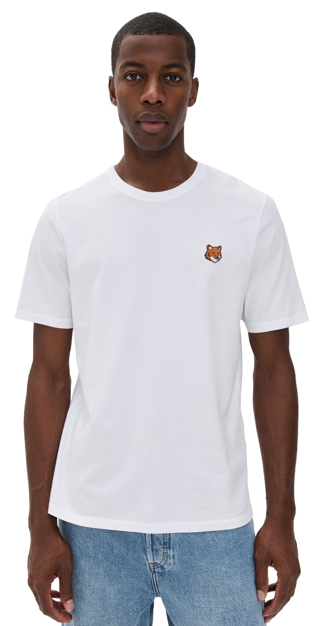 Maison Kitsuné Fox Head Patch Regular Tee White S