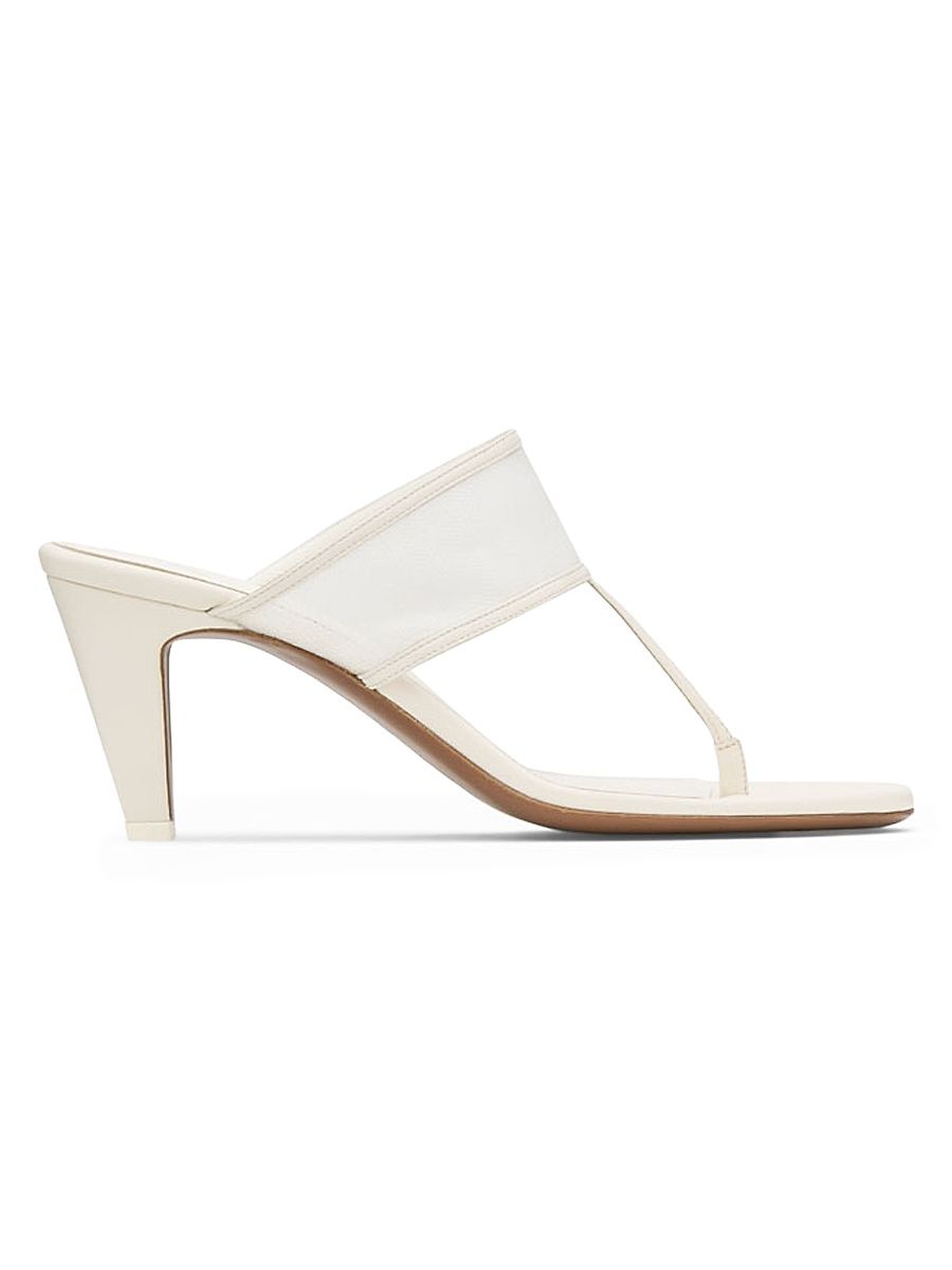 Women's Nostalgic Modernism Vena 65MM Leather Sandals - Cream - Size 11