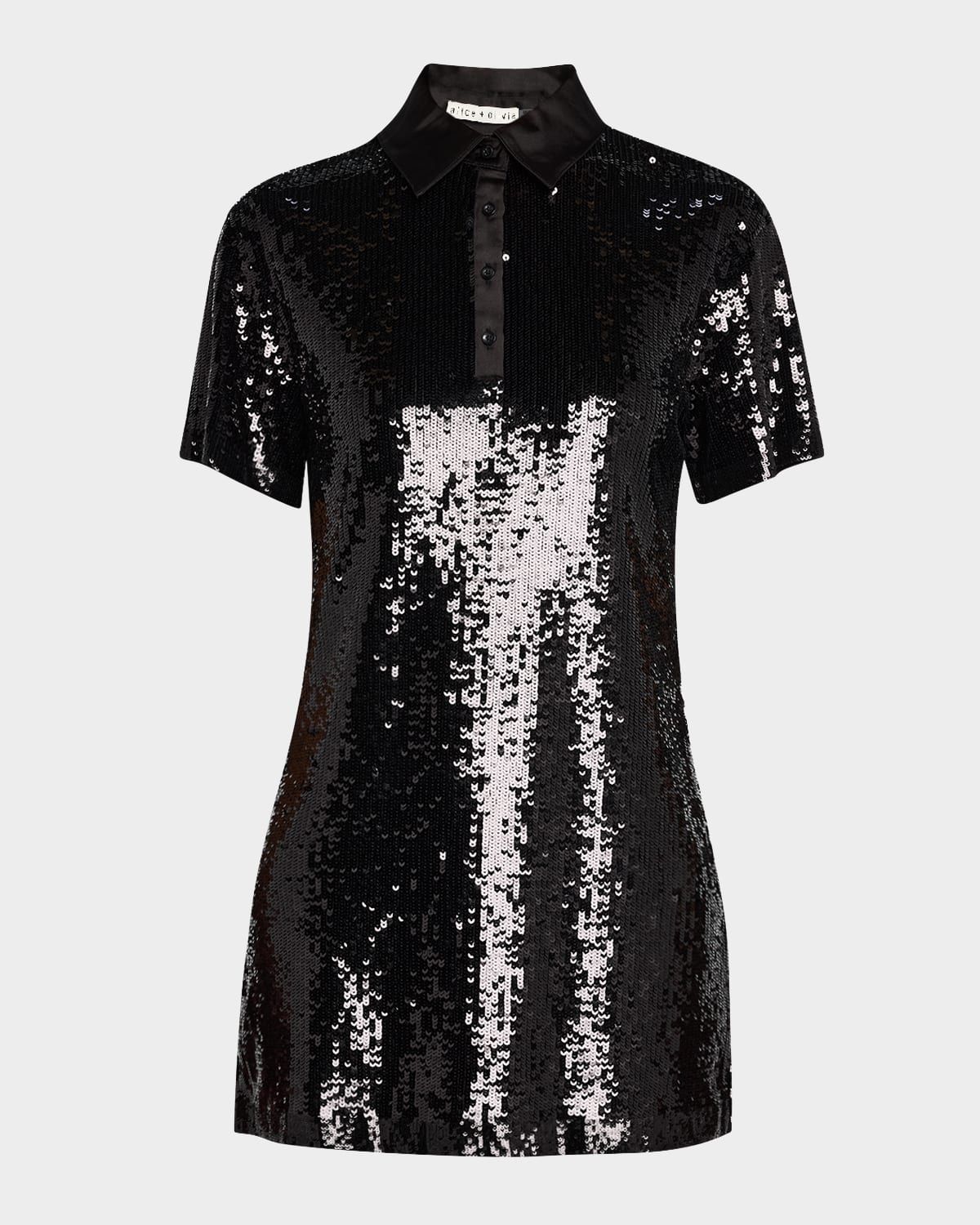 Treva Sequined Polo Dress