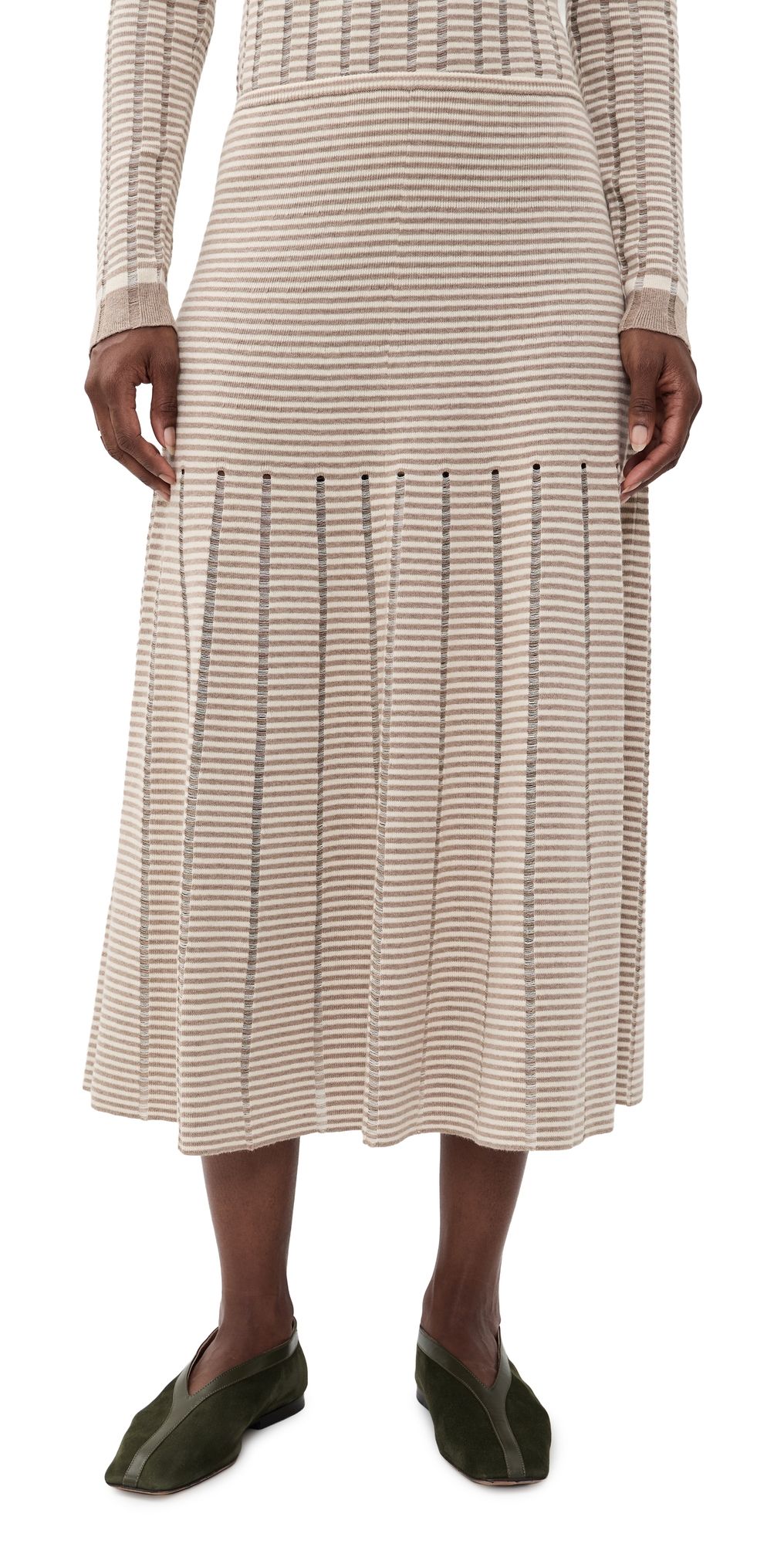 Proenza Schouler White Label Phyllis Skirt Bronze/Cream S