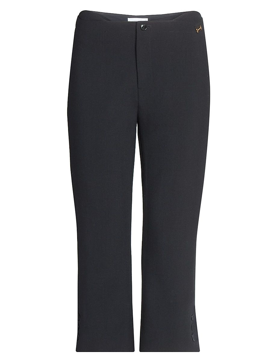 Women's Cotton Crop Pants - Black - Size 2
