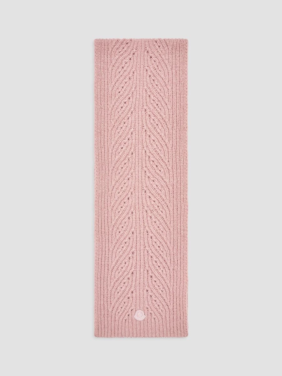 Moncler Women's Scarf in Wool Blend - Pink