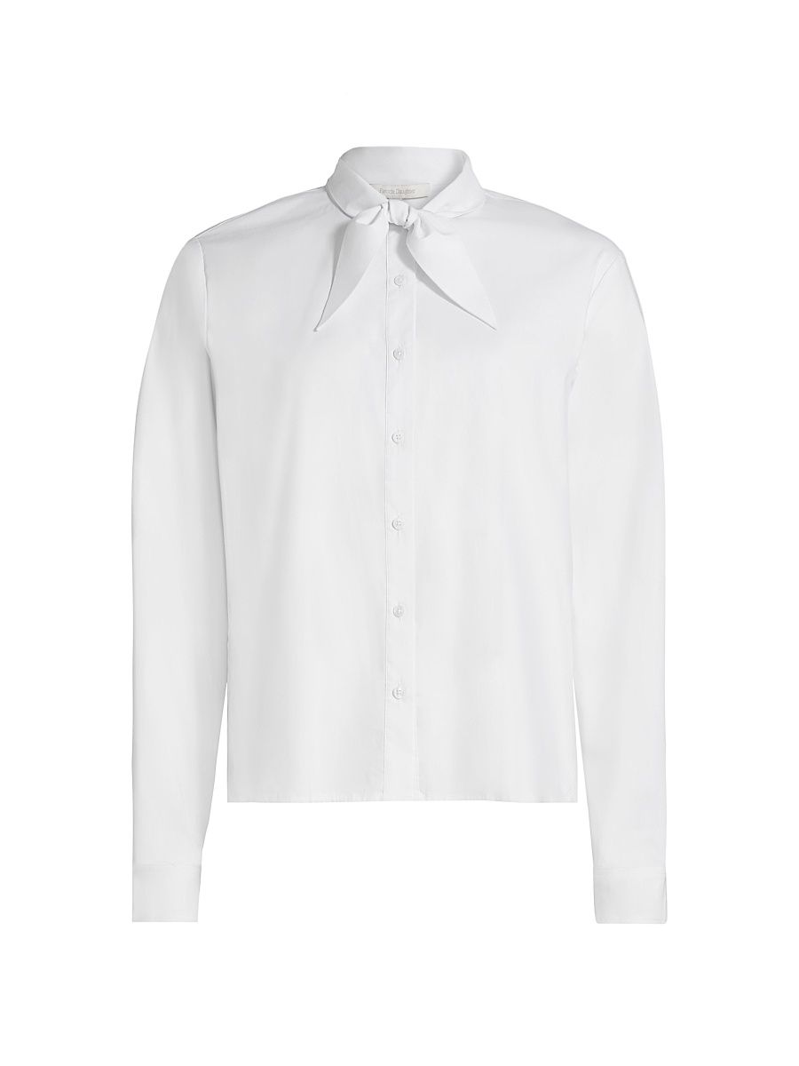 Women's The Grateau Tieneck Shirt - White - Size Medium