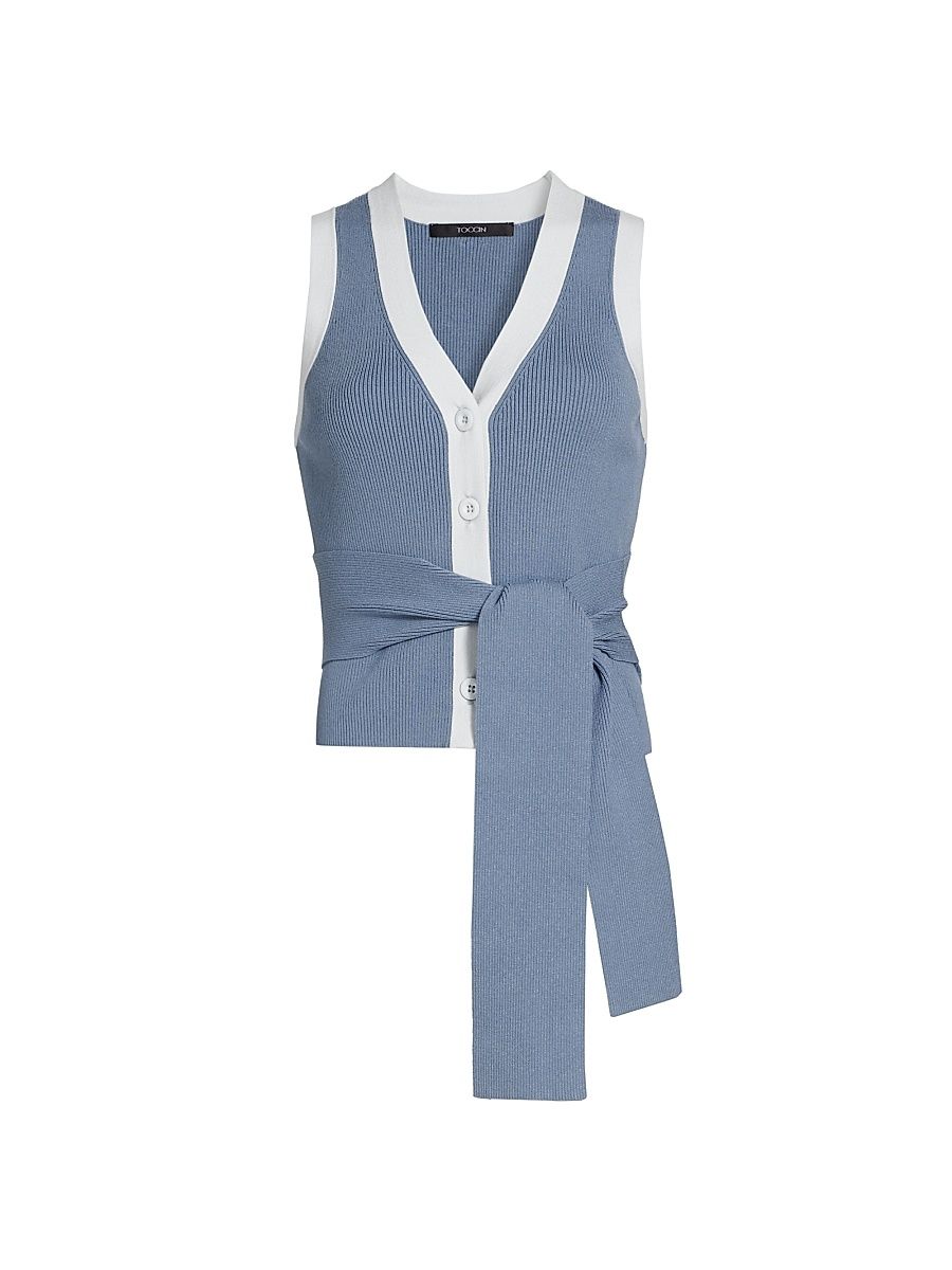 Women's Collins Sleeveless Top - Steel Blue Ice Blue - Size XL