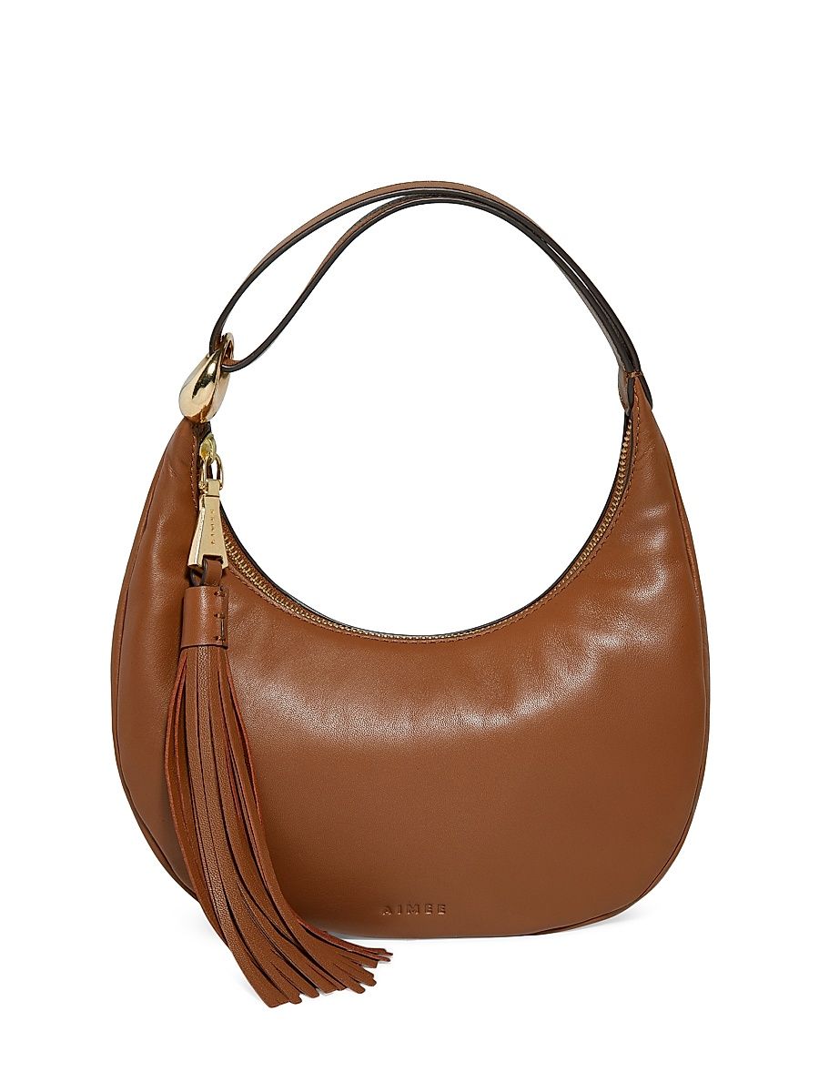 Women's Bloom Leather Bean Top Handle Bag - Chestnut