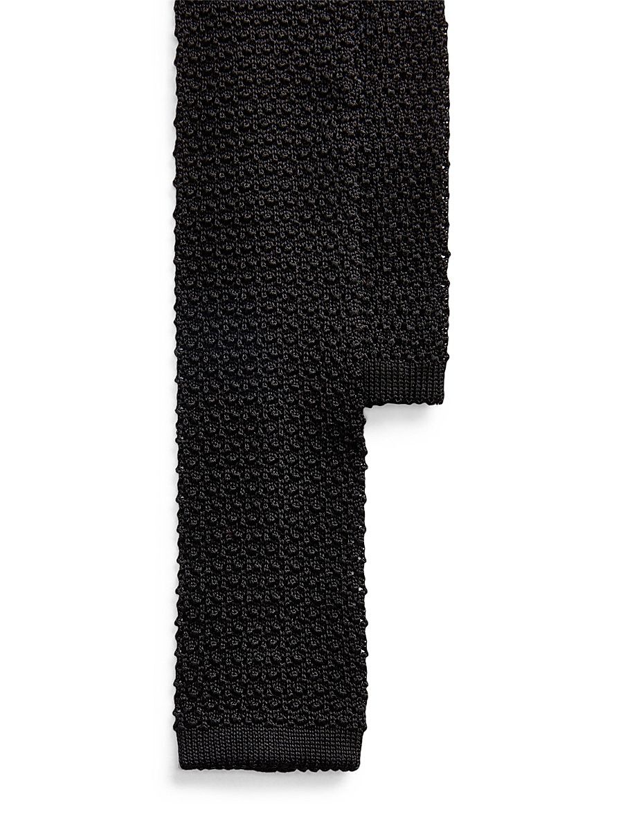 Men's Silk Knit Tie - Black