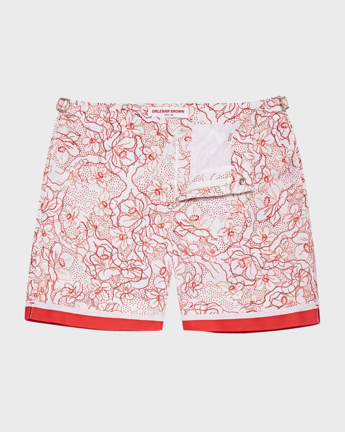 Men & apos;s Foral Nouveau Bulldog Swim Shorts