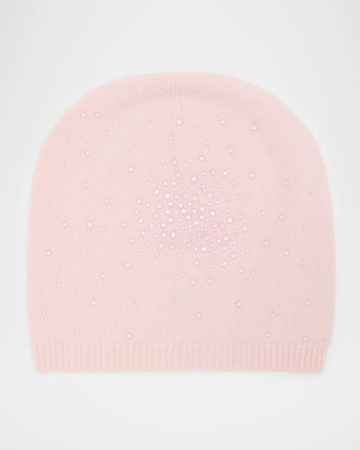 Crystal-Embroidered Cashmere Beanie