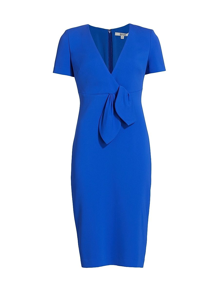 Women's V-Neck Sheath Dress - Marine - Size 4