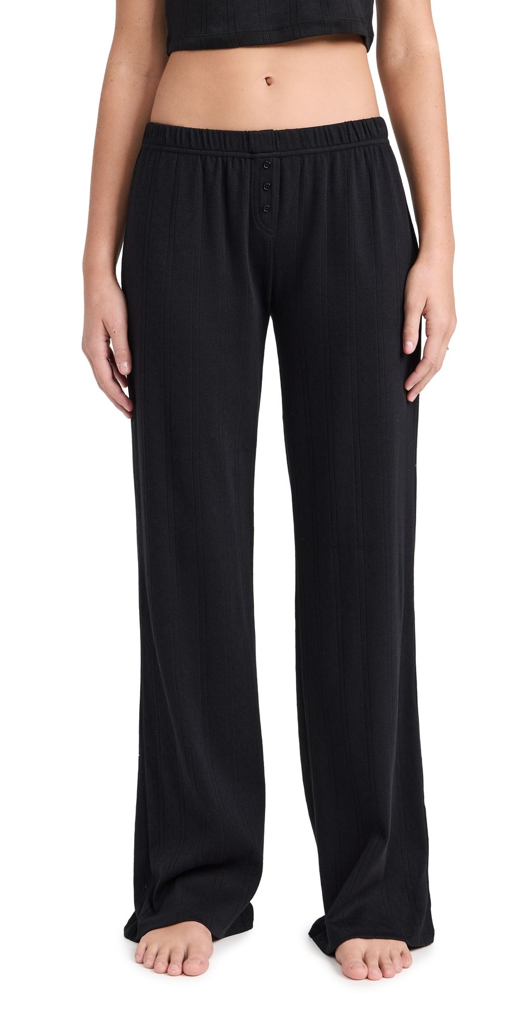 COUCOU The Pointelle Pants Black XS