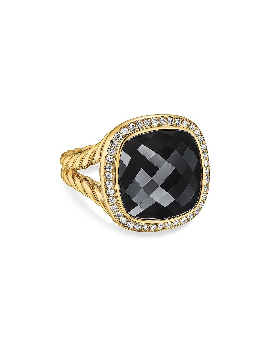 Women's Albion Ring in 18K Yellow Gold - Black Onyx - Size 9