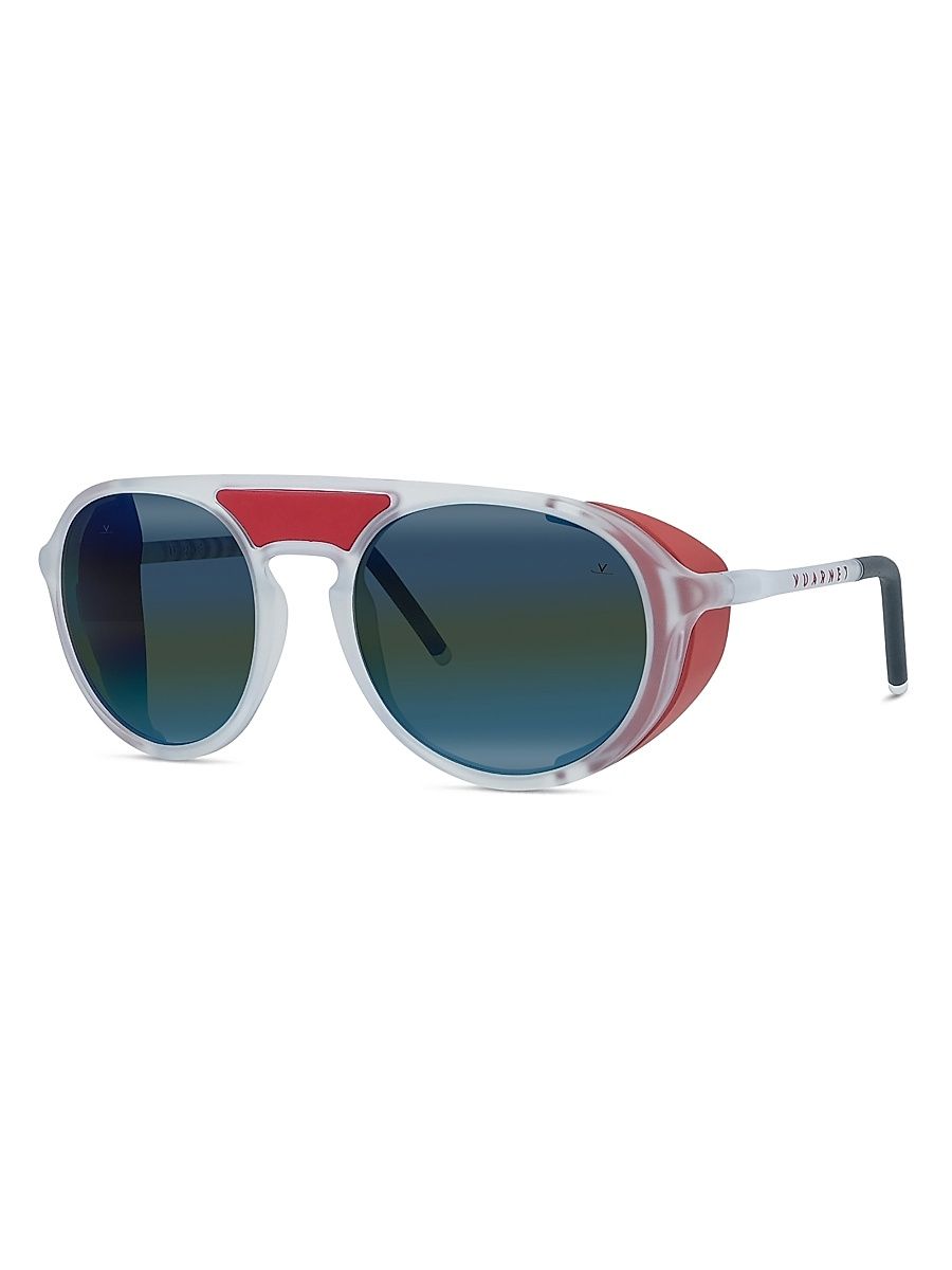 Men's Ice 01 Round Sunglasses - Crystal Gradient Blue