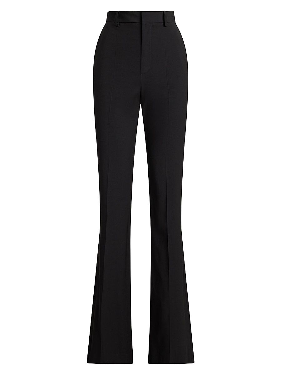 Women's Wrigley Wool-Blend Boot-Cut Pants - Black - Size 8