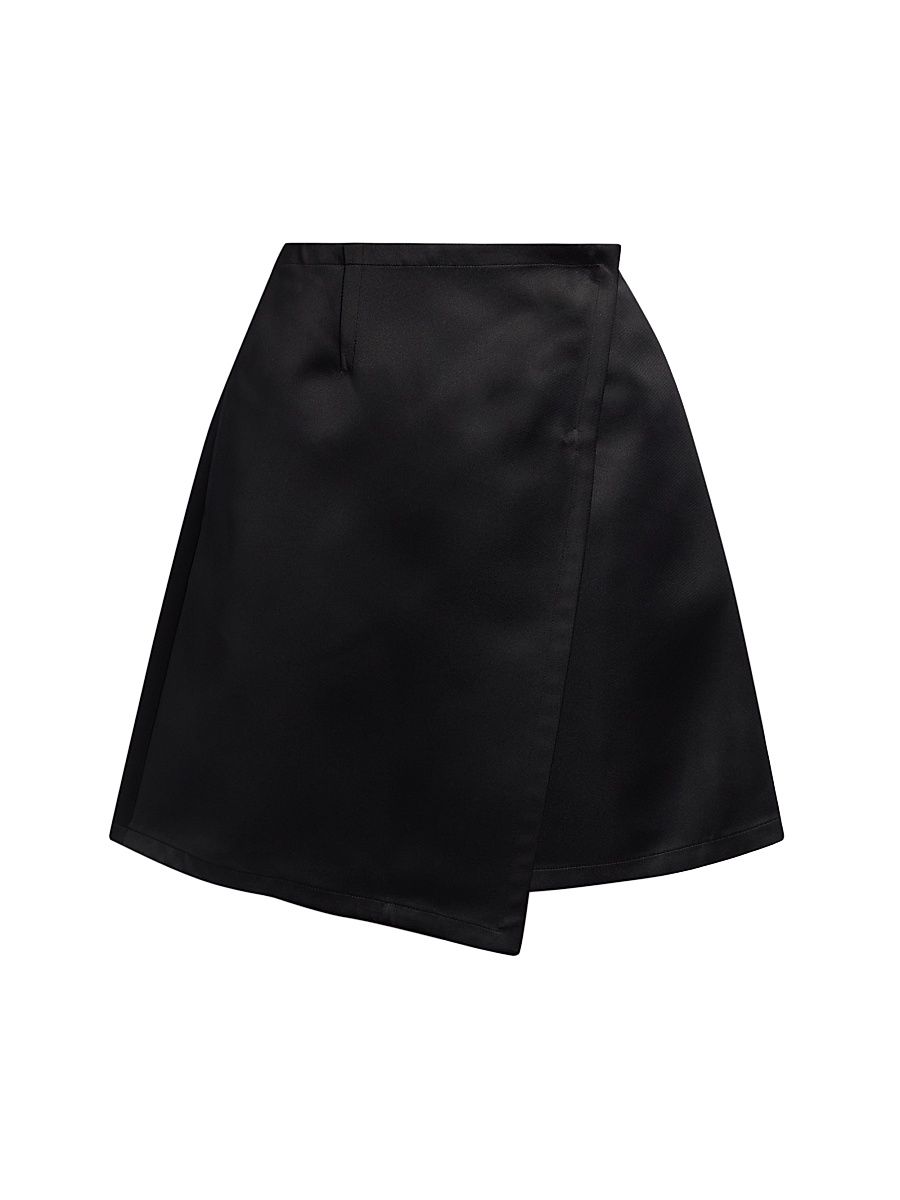 Women's Wrap Miniskirt - Black - Size 12