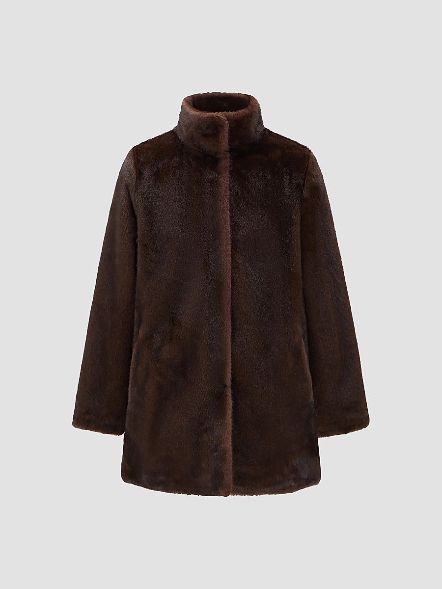 Lyla Grant Women's Mink Reversible Coat - Dark Brown - Size Small