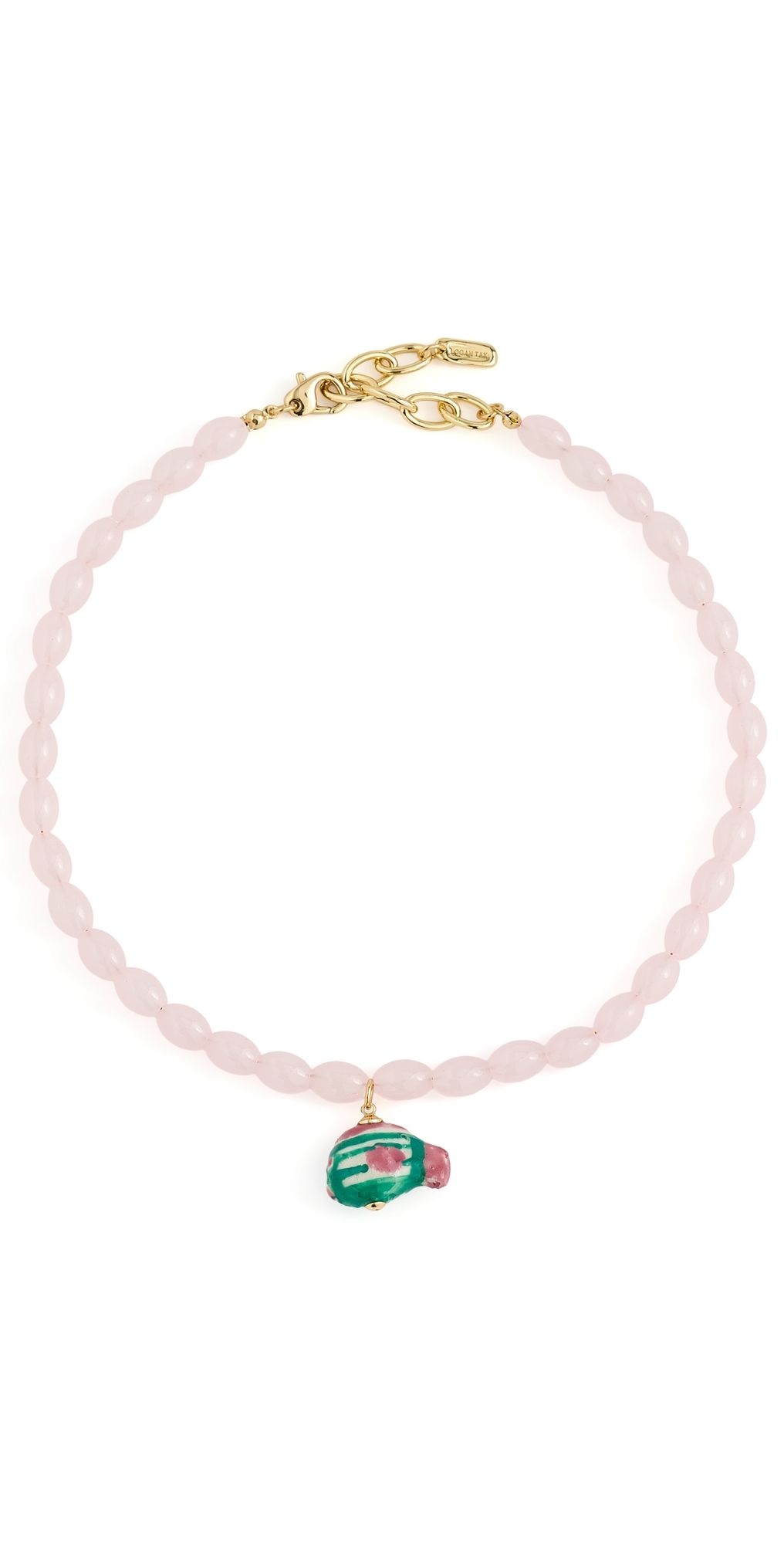 Logan Tay Beaded Carnival Fish Necklace Pink One Size