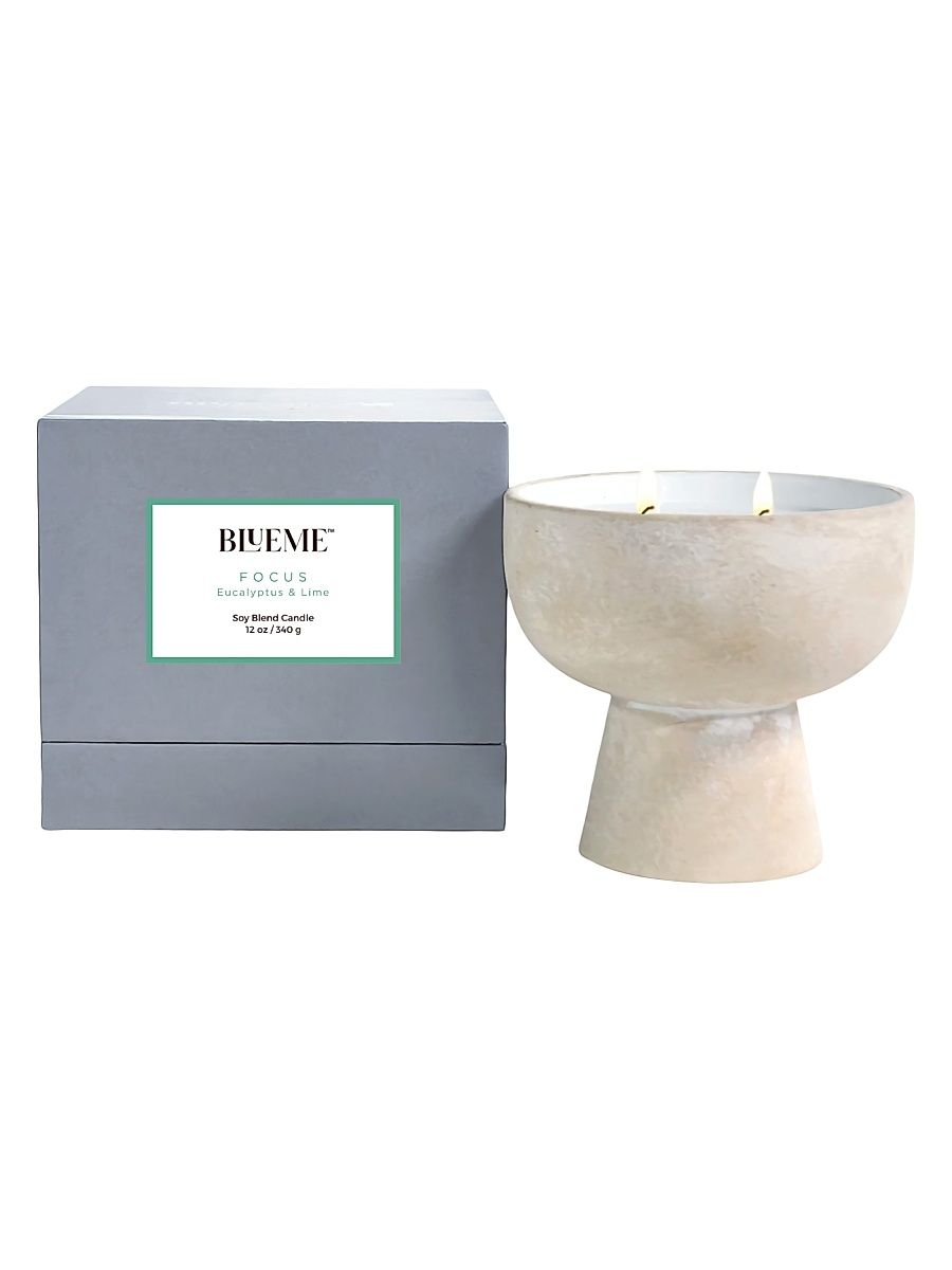 Focus Eucalyptus & Lime Ceramic Candle - Size Giant