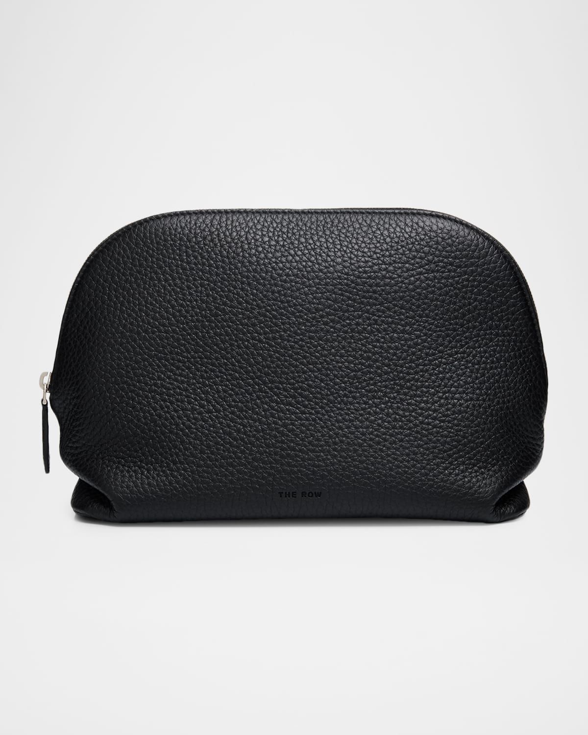 Agnes Pebble Leather Zip Clutch