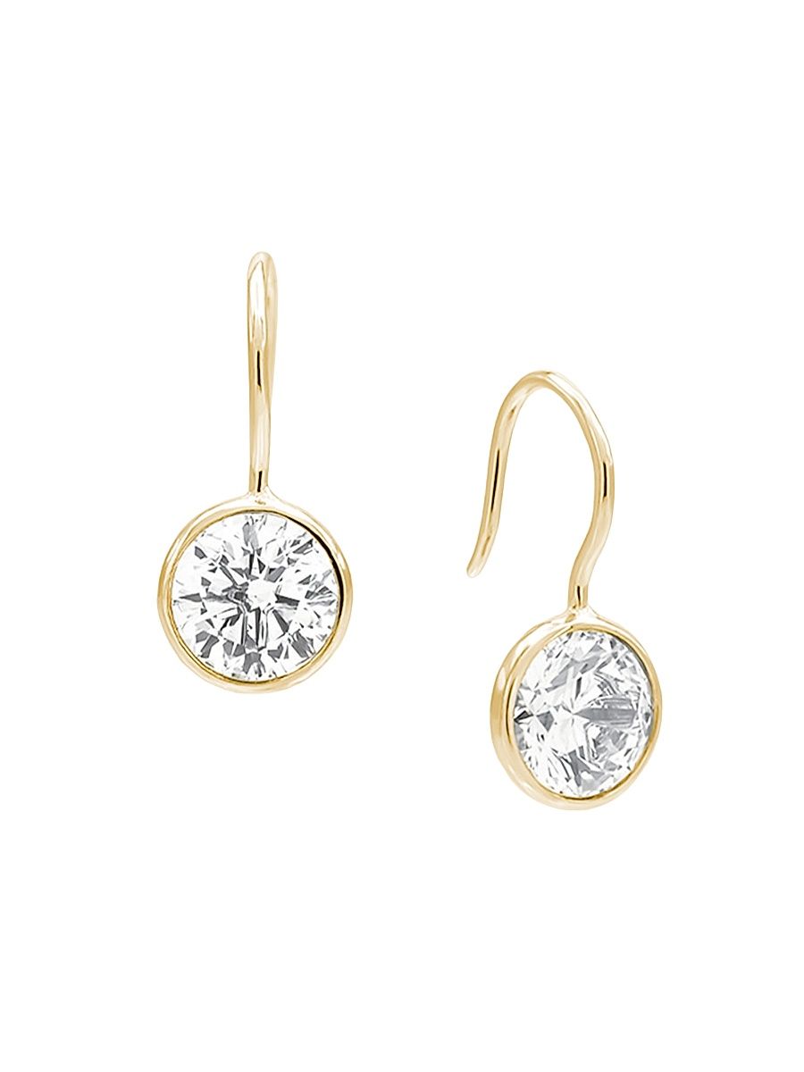Women's 14K Gold Vermeil & Cubic Zirconia Drop Earrings - Gold