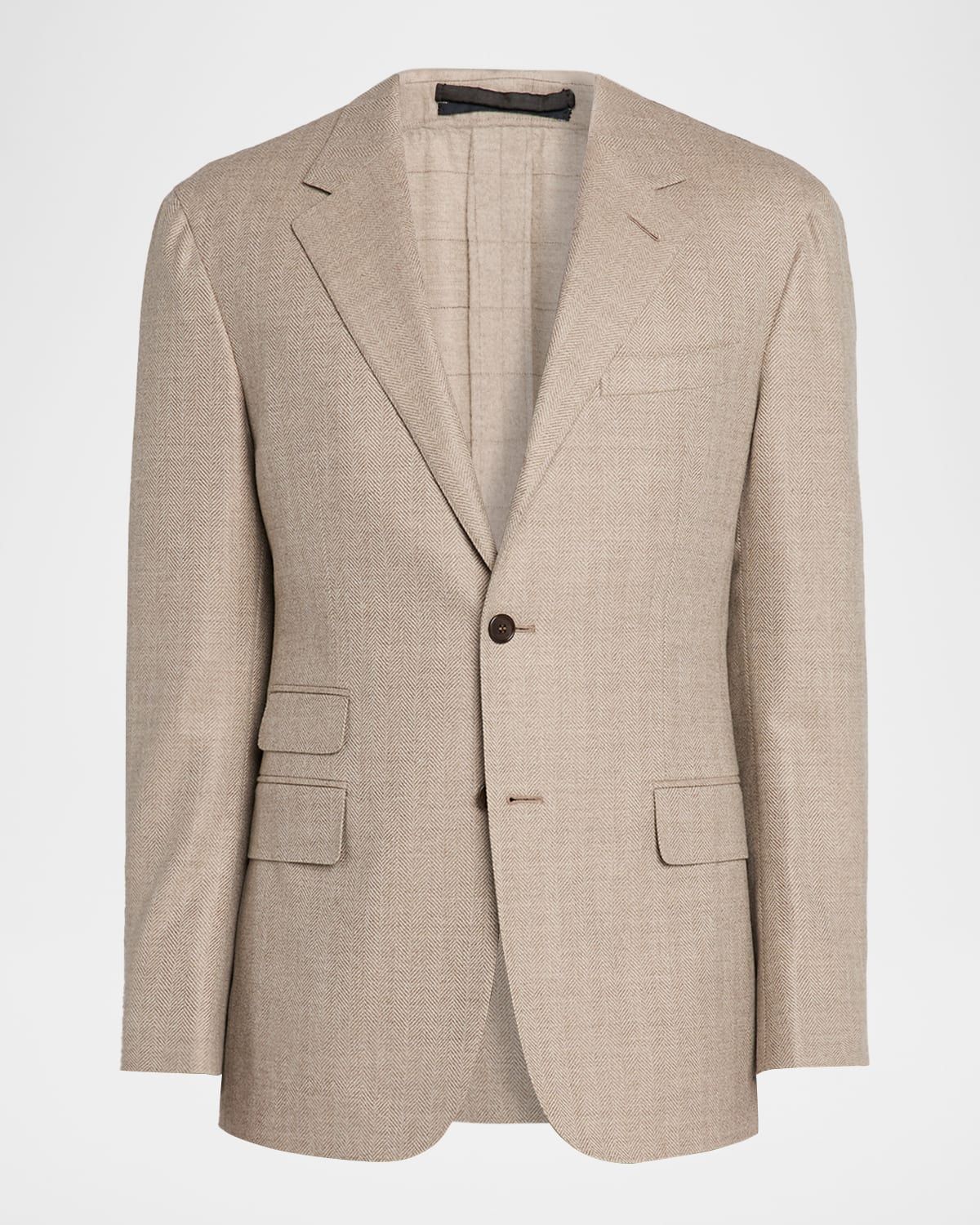 Men & apos;s Wool Herringbone Flannel Sport Coat