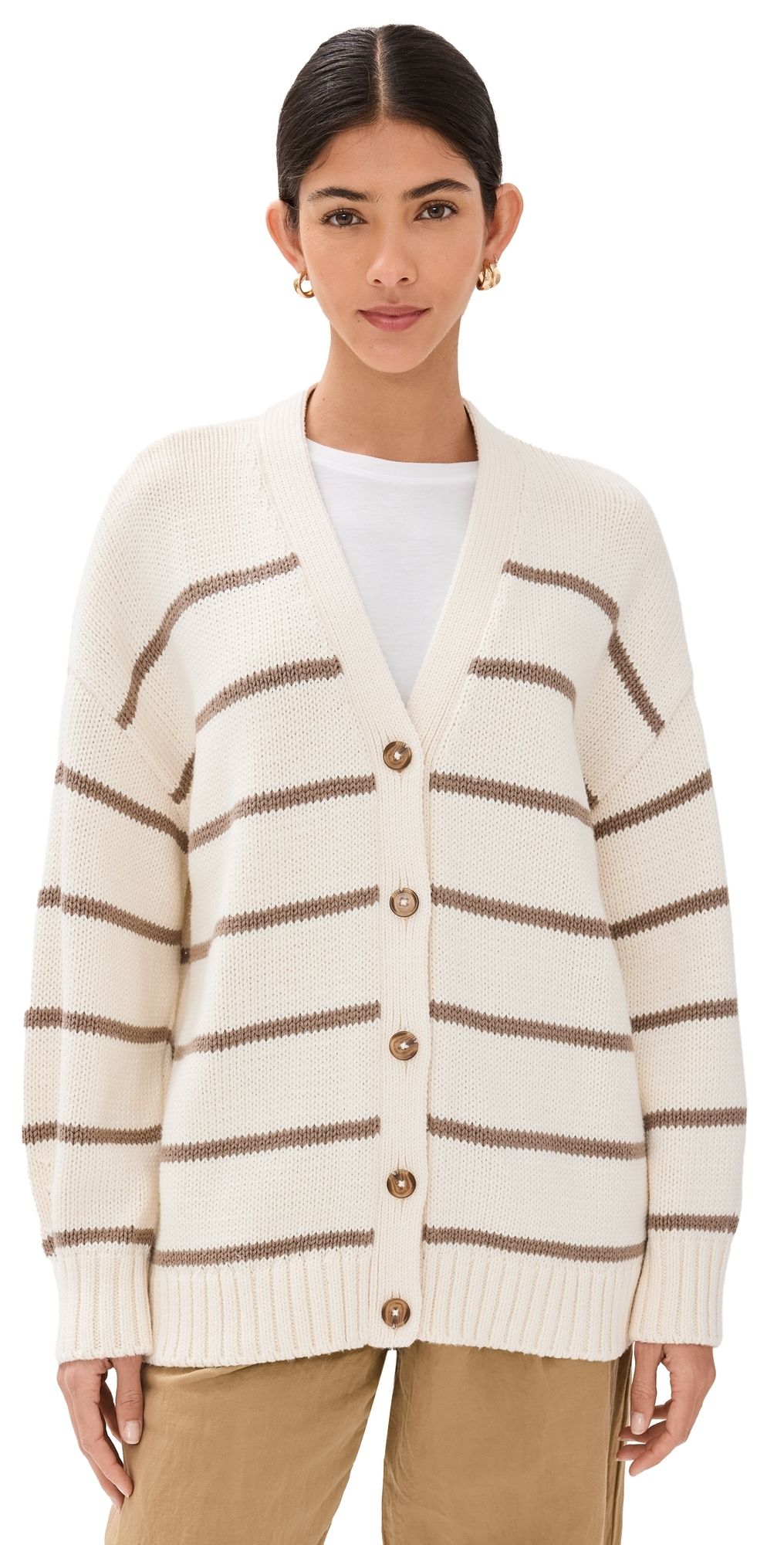 Jenni Kayne Chloe Cardigan Ivory/Taupe L