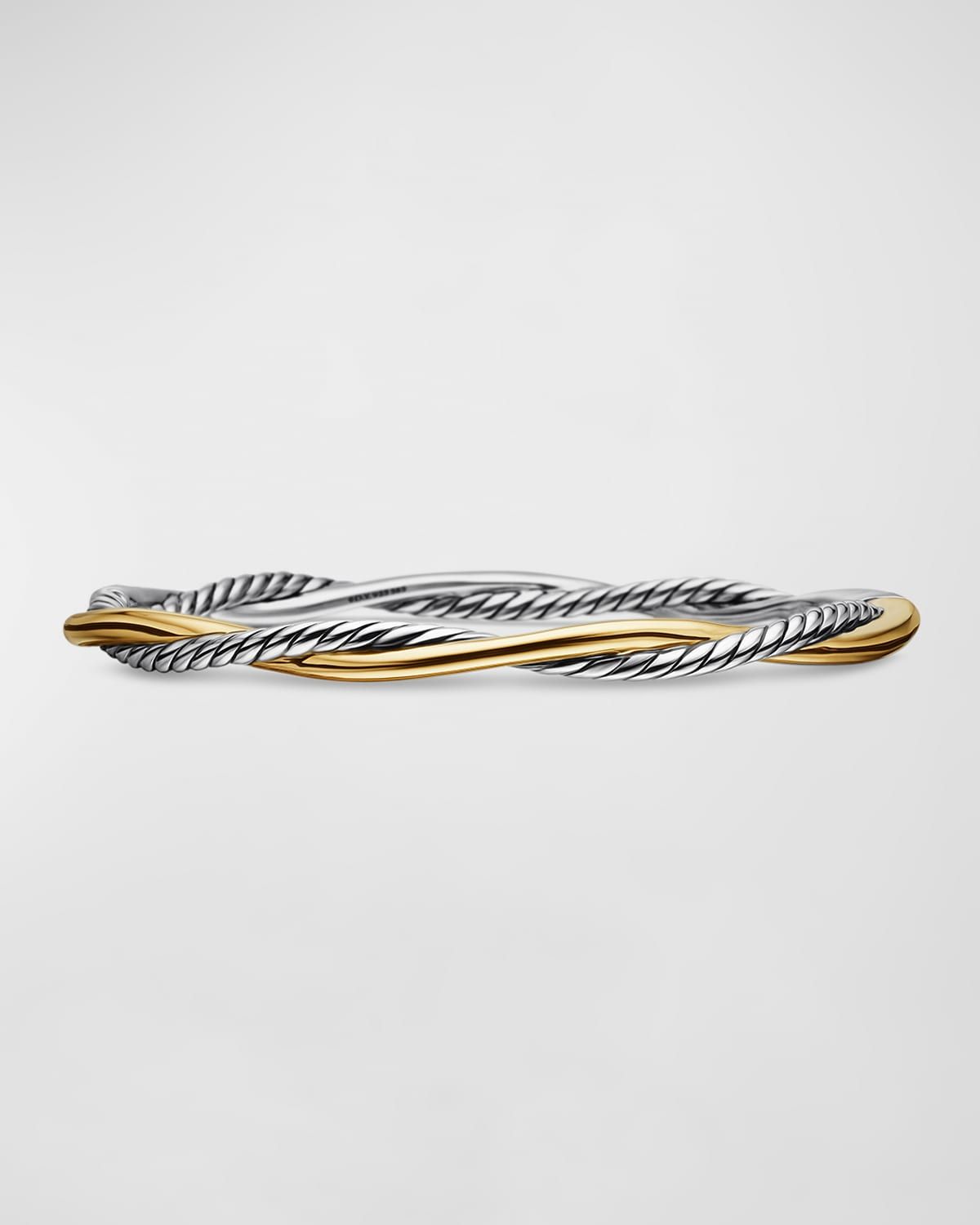 Petite Infinity Bracelet in Silver with 14K Gold, 4.4mm
