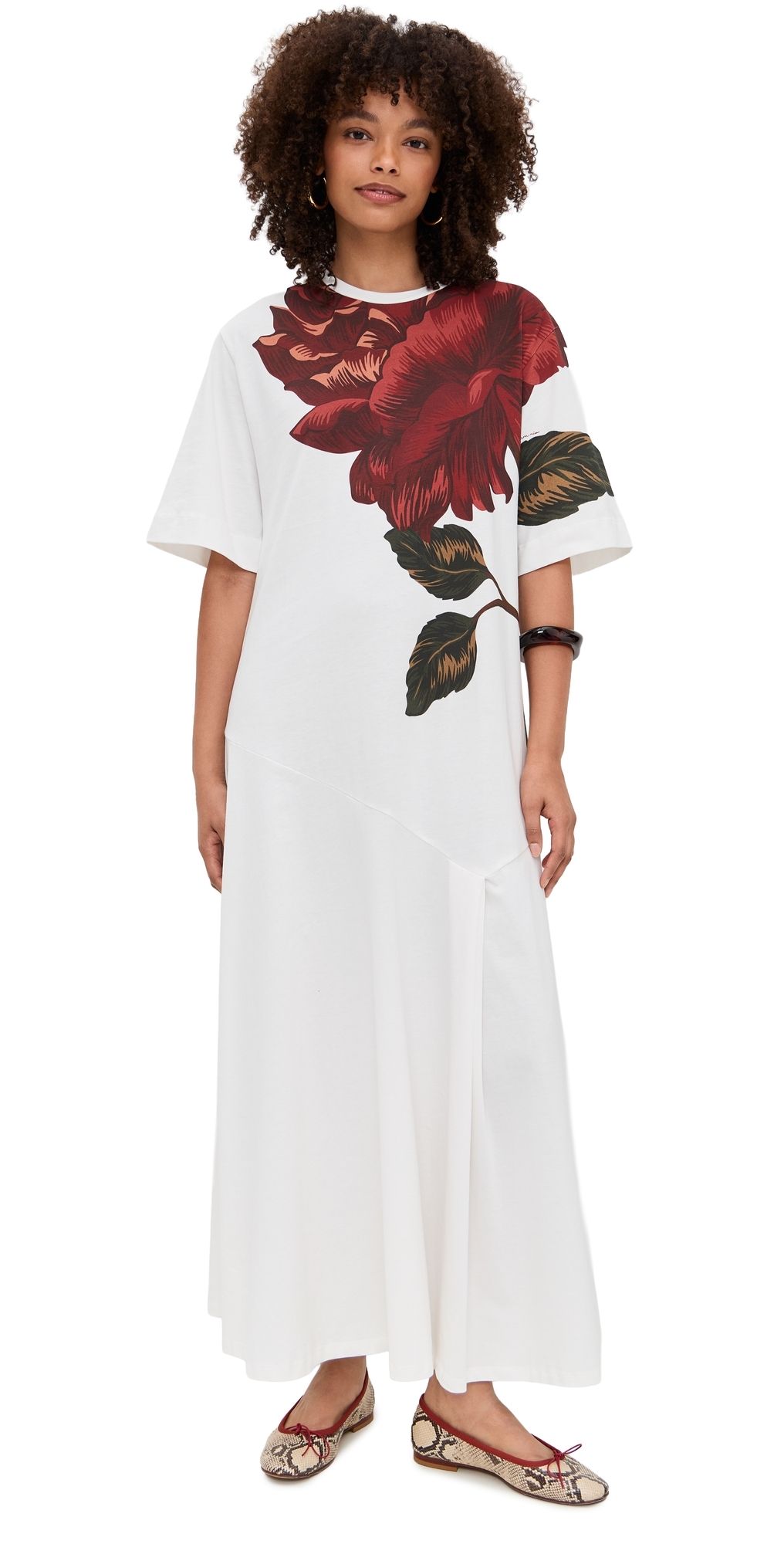 FARM Rio Flower Maxi Dress Off White M