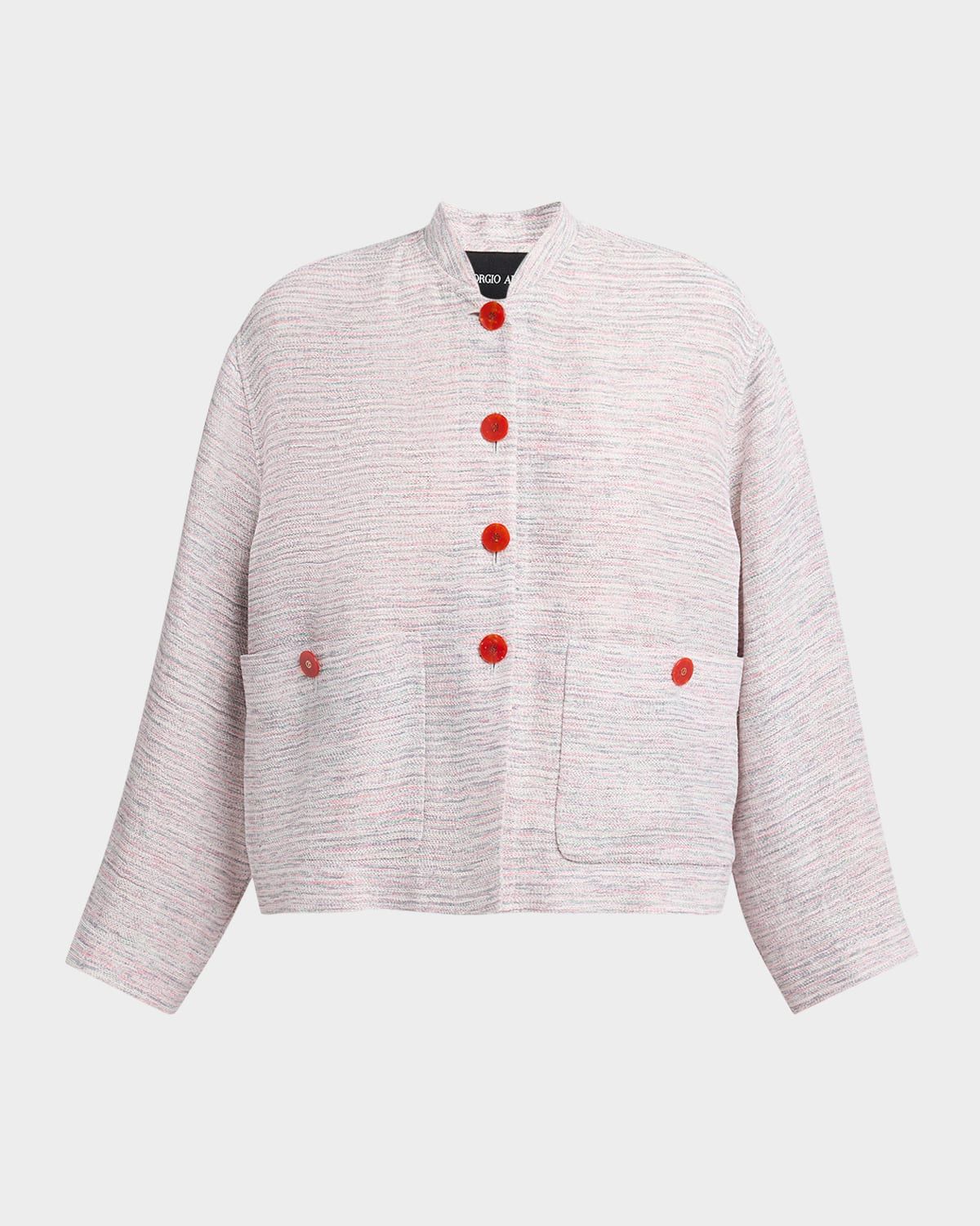 Single-Breasted Linen Caban Coat