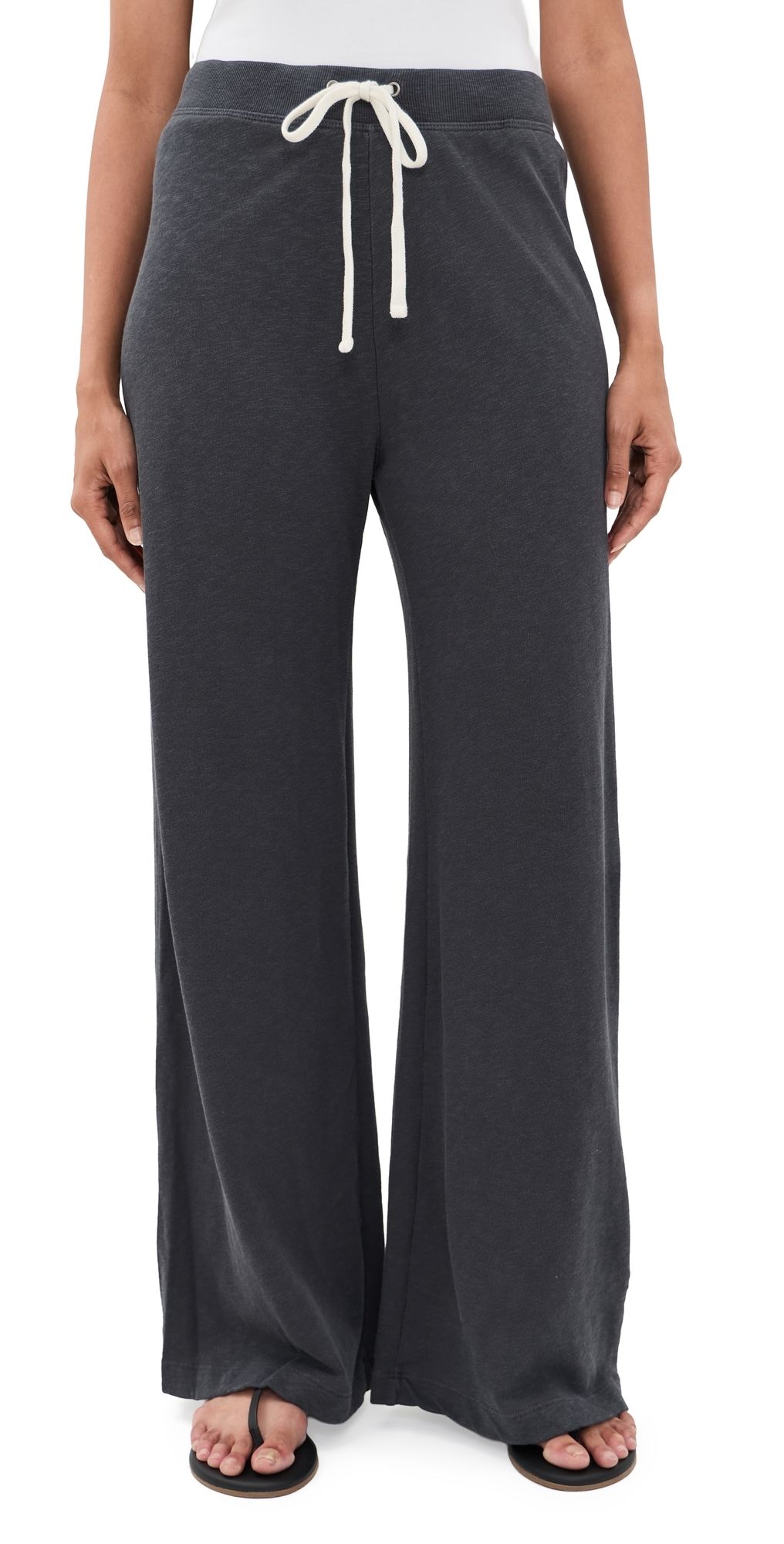 James Perse Wide Leg Sweatpants Blue Noir 4