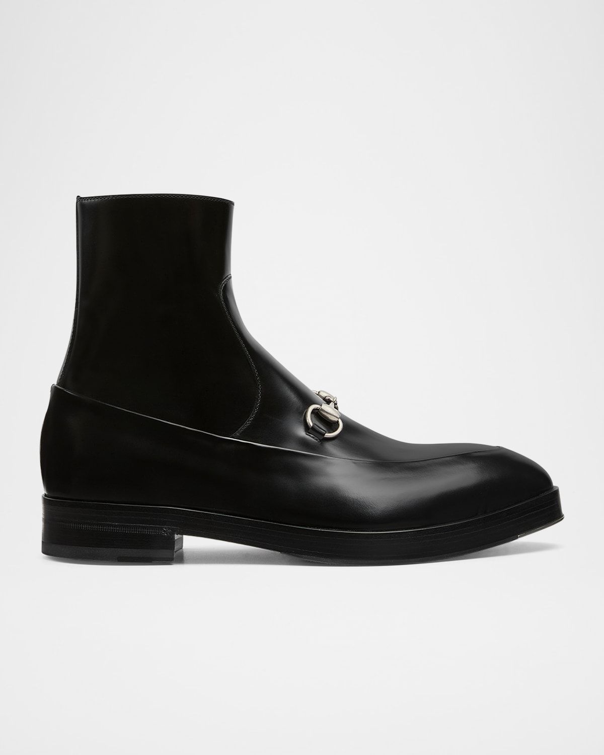 Men & apos;s Burn Leather Horsebit Ankle Boots