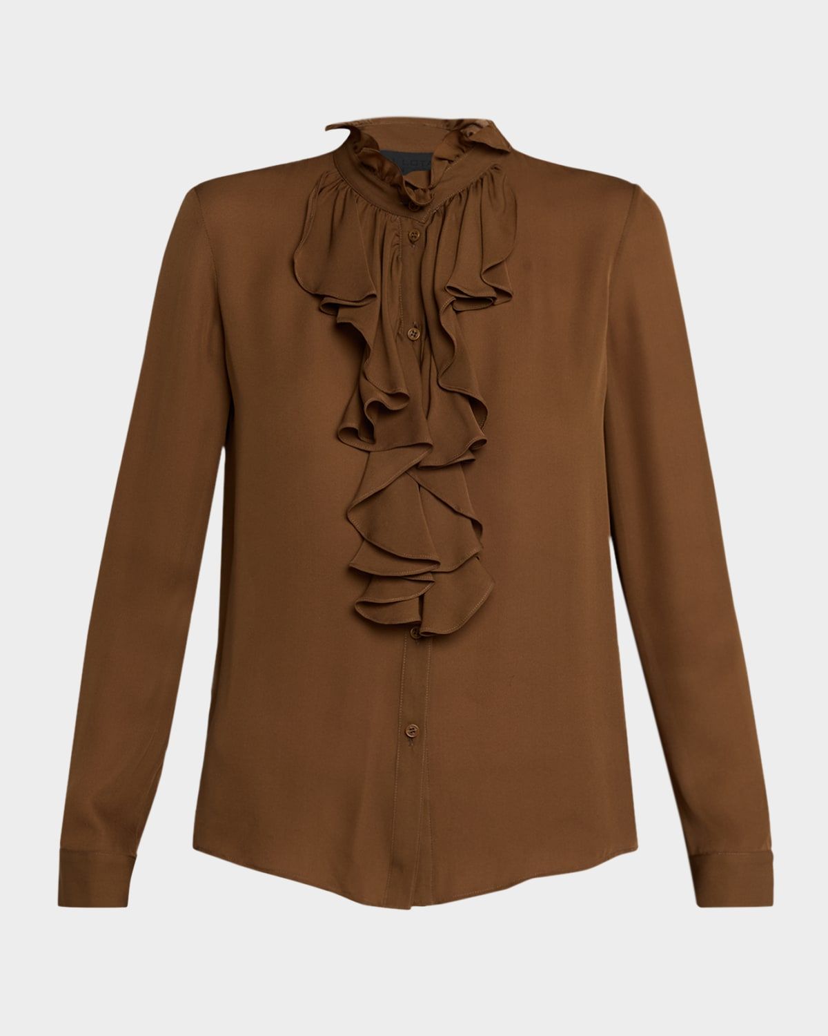 Lily Ruffle-Embellished Silk Blouse