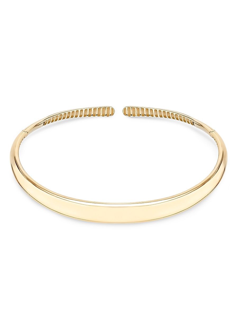 Women's 14K Yellow Gold Curved Bubble Choker - Yellow Gold