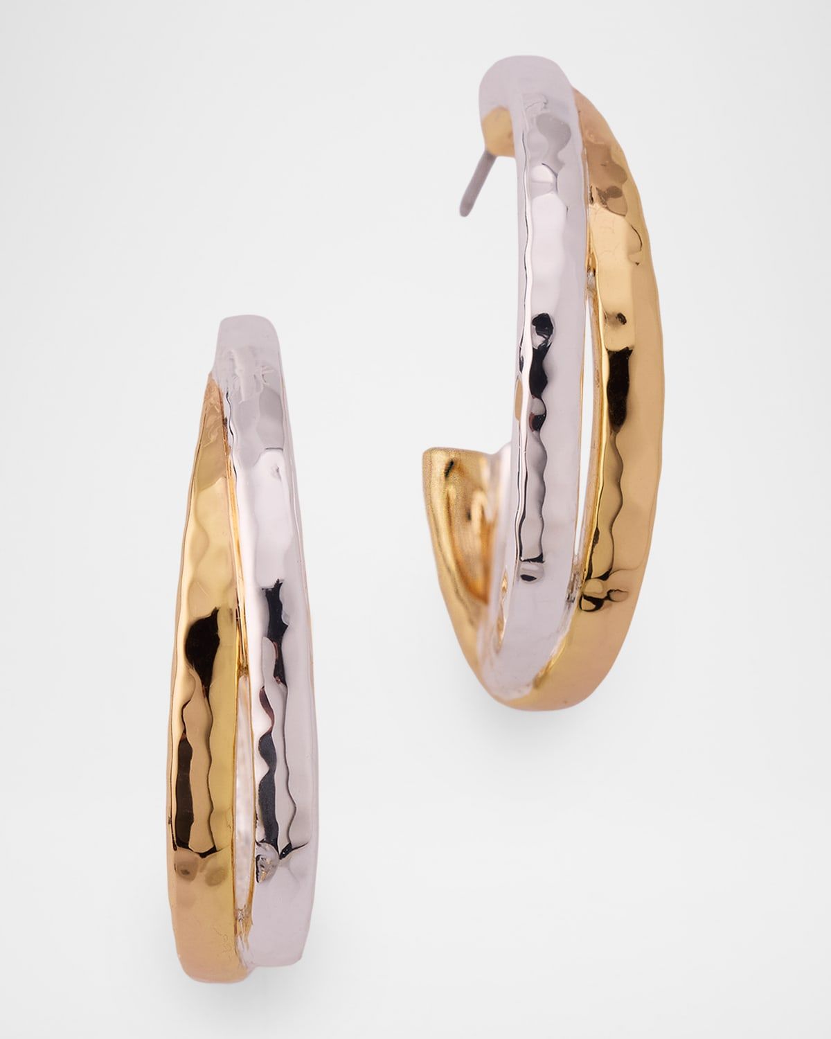 Farrier Mixed Metal Hoop Earrings