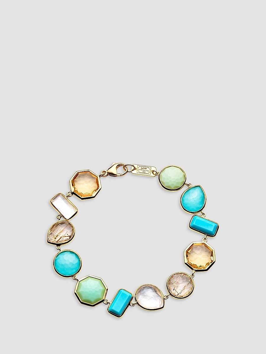 Women's Rock Candy Fronda 18K Yellow Gold & Multi-Stone Flexible Bracelet - Gold