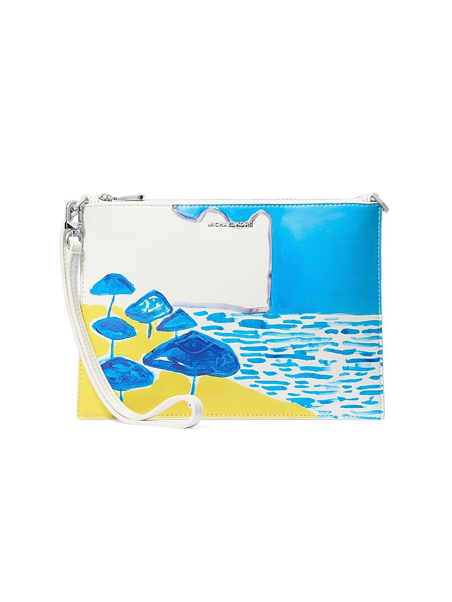 Women's Seaside Printed Wristlet - Milos Blue