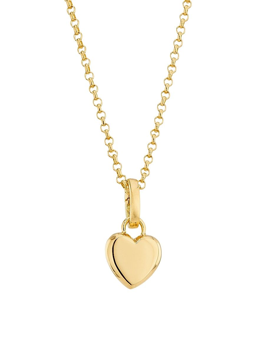 Women's 18K Yellow Gold Heart Pendant Necklace - Yellow Gold