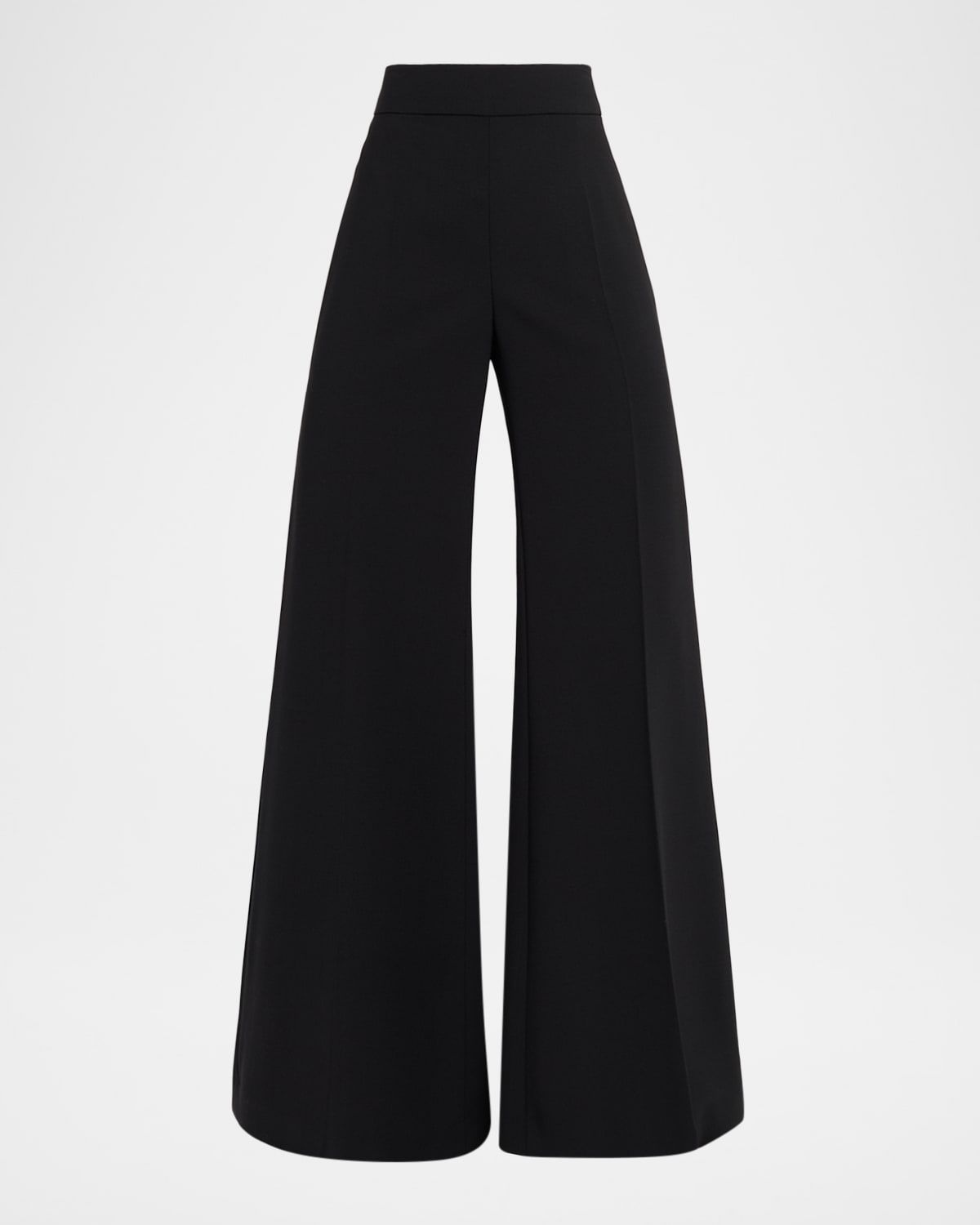 High-Rise Wide Leg Wool Pants