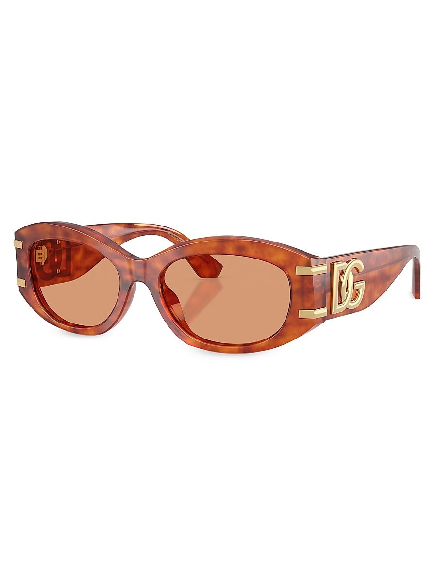 Women's 55MM Oval Sunglasses - Orange