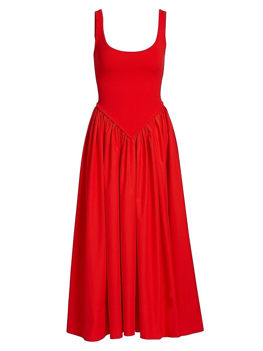 Women's Verda Knit Midi-Dress - Red - Size XL