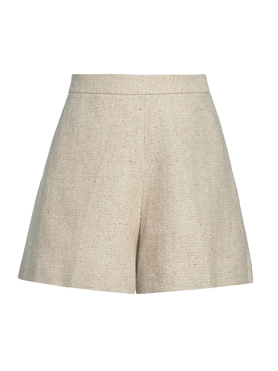 Women's Eryx Speckled Twill Shorts - Beige - Size 12