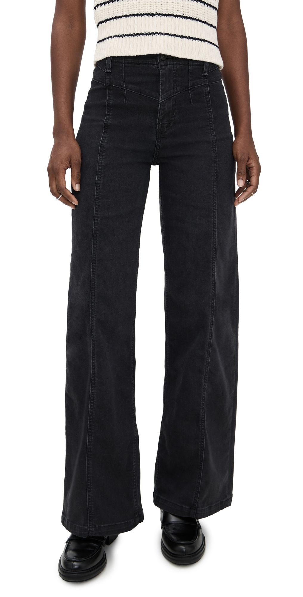 Free People Libre Wide Leg Jeans Cafe Noir 25