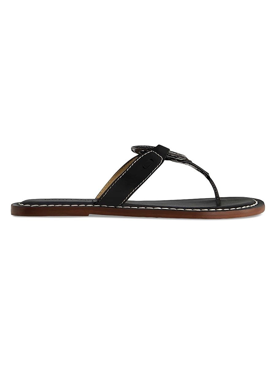 Women's Matrix 2 Ring Thong Sandals - Black Patent - Size 11
