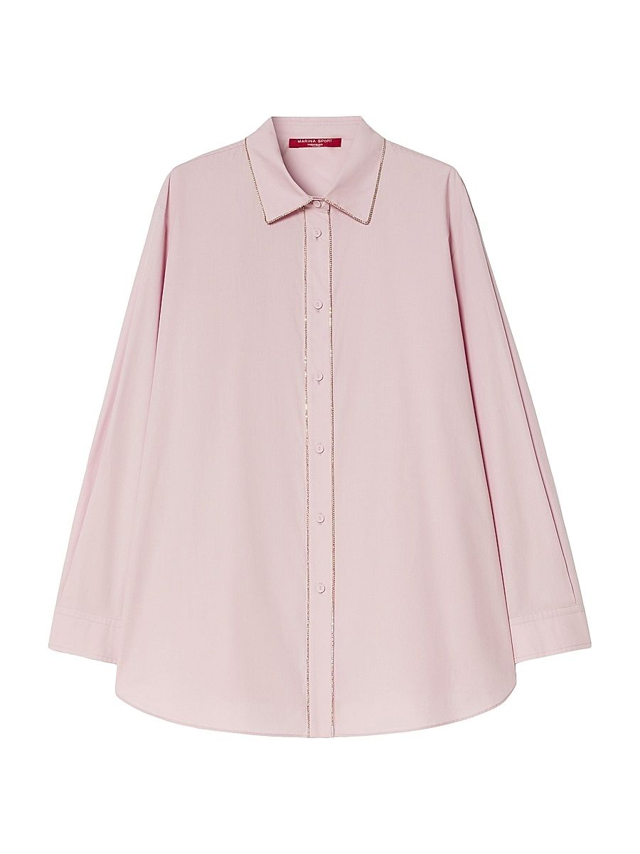 Women's Cotton Poplin Shirt - Pink - Size 16
