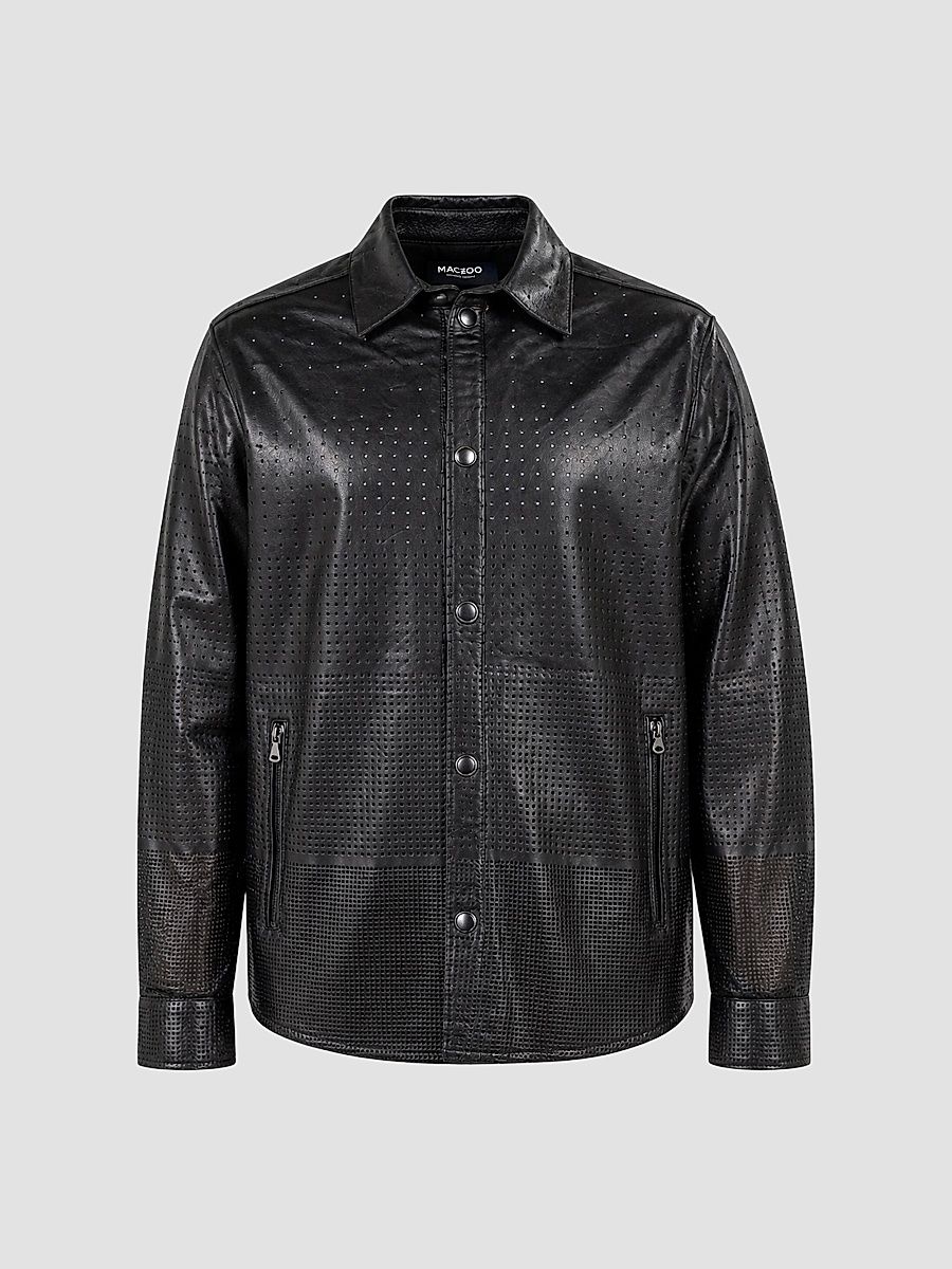 Men's Ascension Leather Jacket - Black - Size XXXL