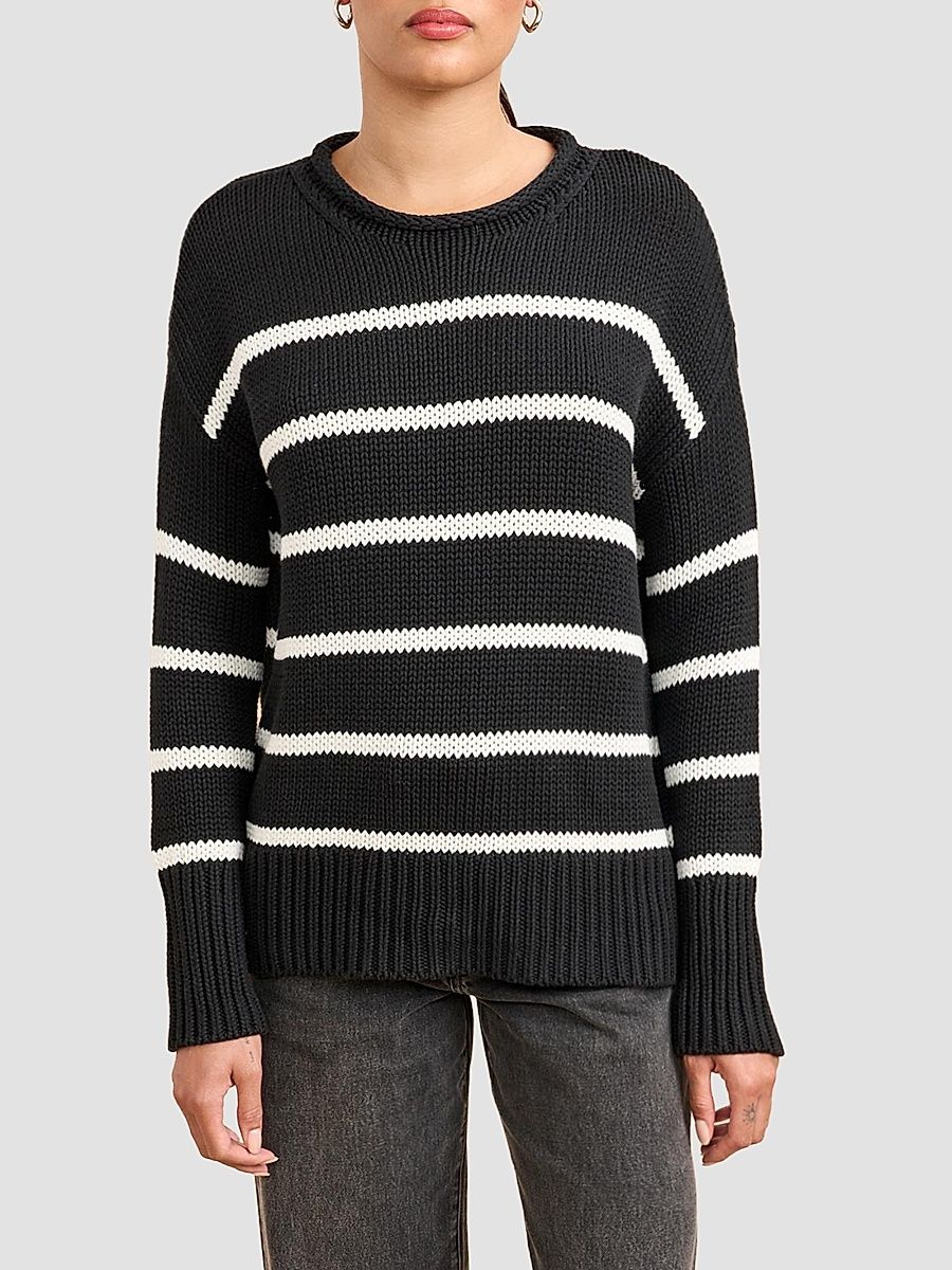 Women's Marina Sweater - Black Cream - Size Small