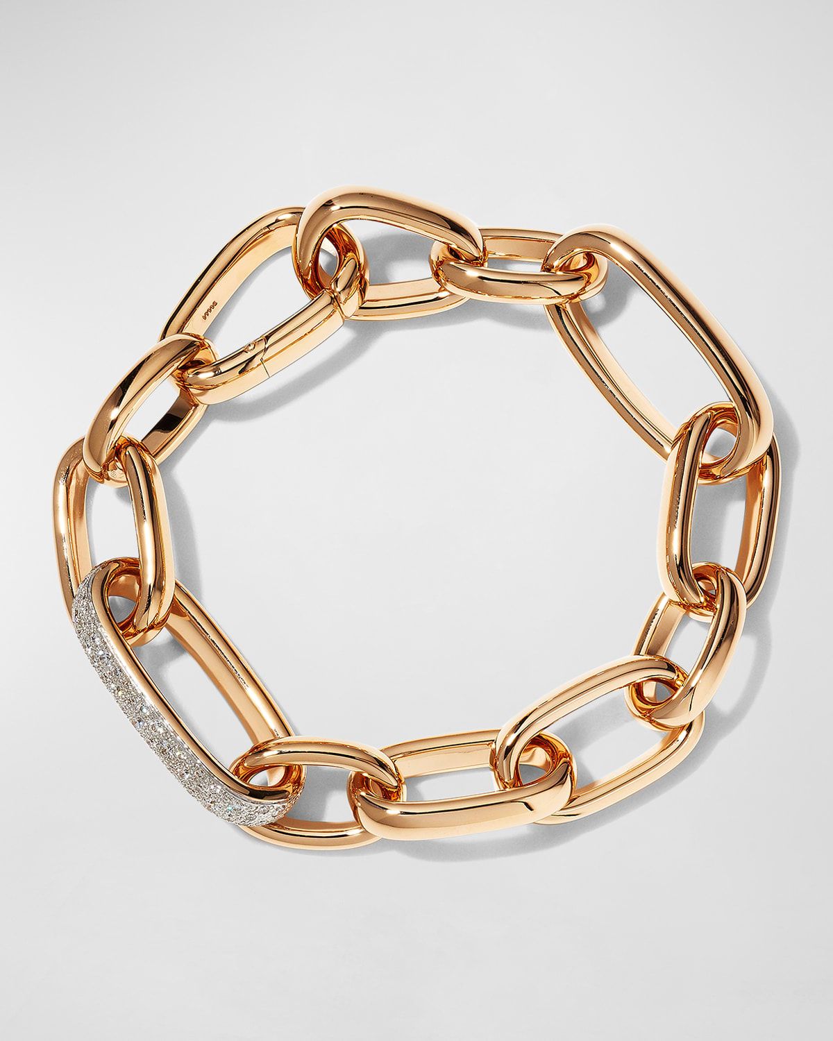 18K Rose Gold Iconica Medium Chain Bracelet with Diamonds